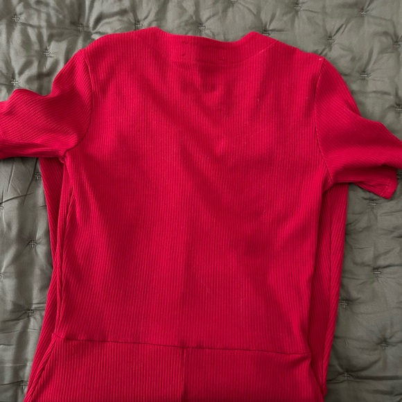 Reformation Vibrant Red Ribbed Top - Picture 3 of 4